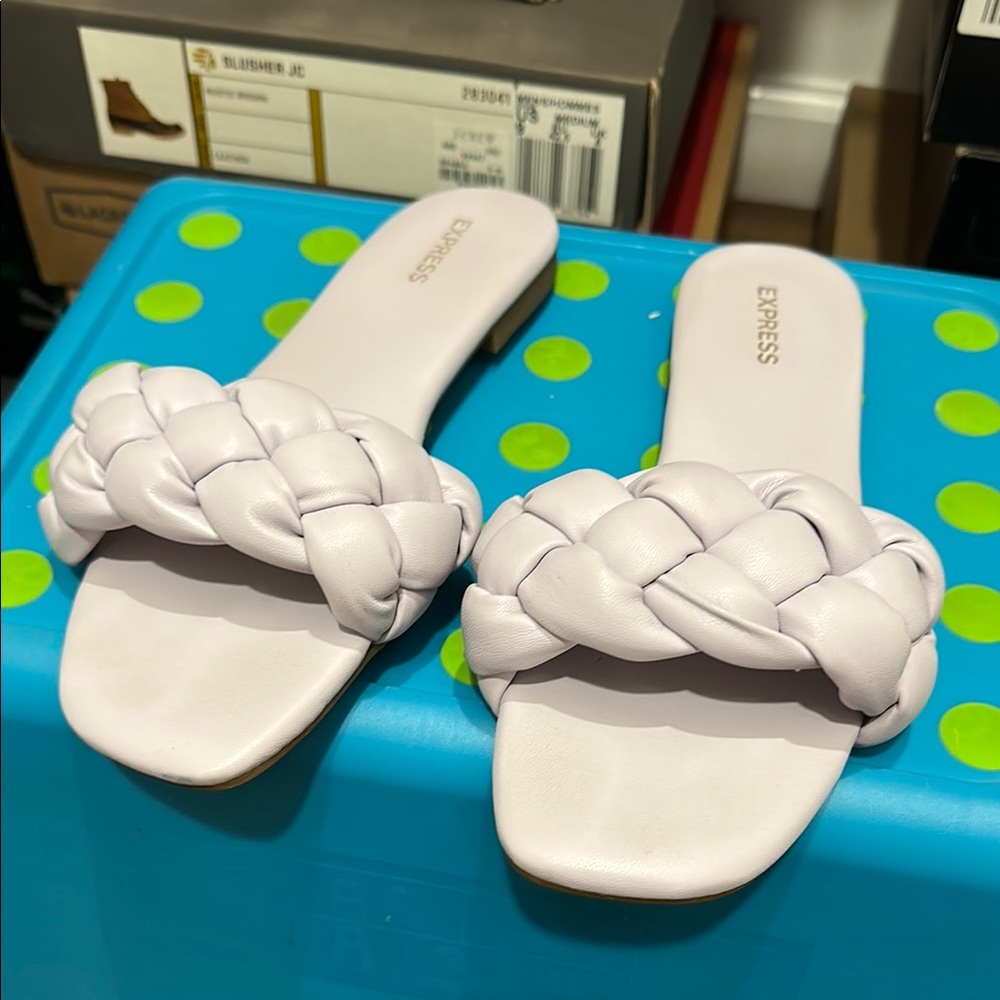 Express Lavender Braided Sandals
